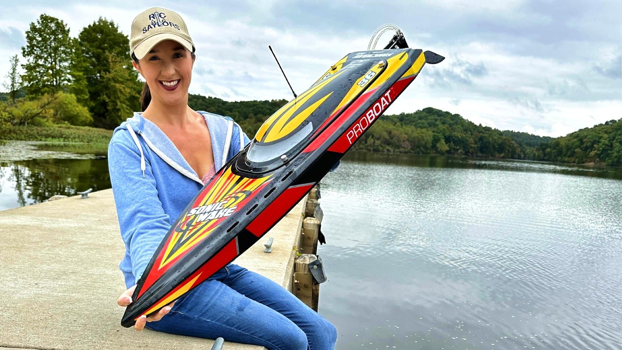 Giant $7000 RC Boat Pushes for 100mph! Push The Limits Mystic 5000  Off-Shore Speed Boat 