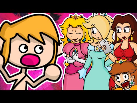 Speedrunner Link has a CRUSH on Peach, Daisy, Rosalina, and Pauline