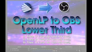 OpenLP as a lower Third