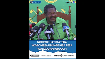 NCHIMBI HATUTATEUA WAGOMBEA UBUNGE KISA PESA WALIZOCHANGIA CCM 