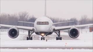 An Airplane With Jet Turbine Engines Taxiing On The Ground Of Montreal Airport