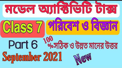Class 7 Science ( পরিবেশ ও বিজ্ঞান ) Part-6, Model Activity Task, September 2021.