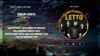 LETTO - Sebelum Cahaya (Lirik)