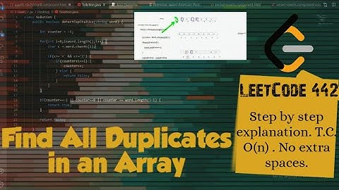 Find All Duplicates in an Array LeetCode August Challenge