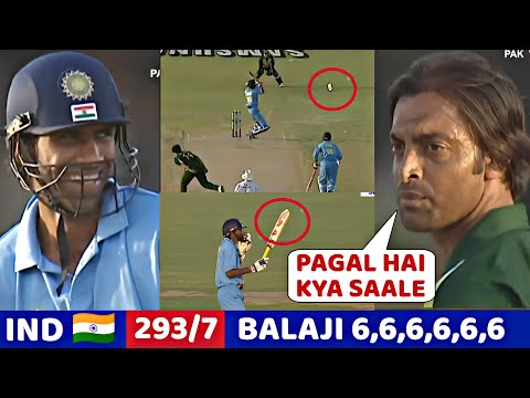 India Vs Pakistan 5Th Odi 2004 | When Shoaib Akhtar Messed With Balaji Then Balaji Gave Epic Reply