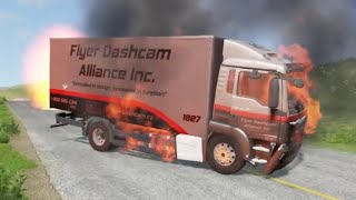 Mobil Truk Terbakar - Car Truck Vs Fire - Beamng 4 Crash