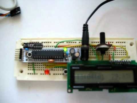 Arduino LCD clock and Temp Sensor - YouTube