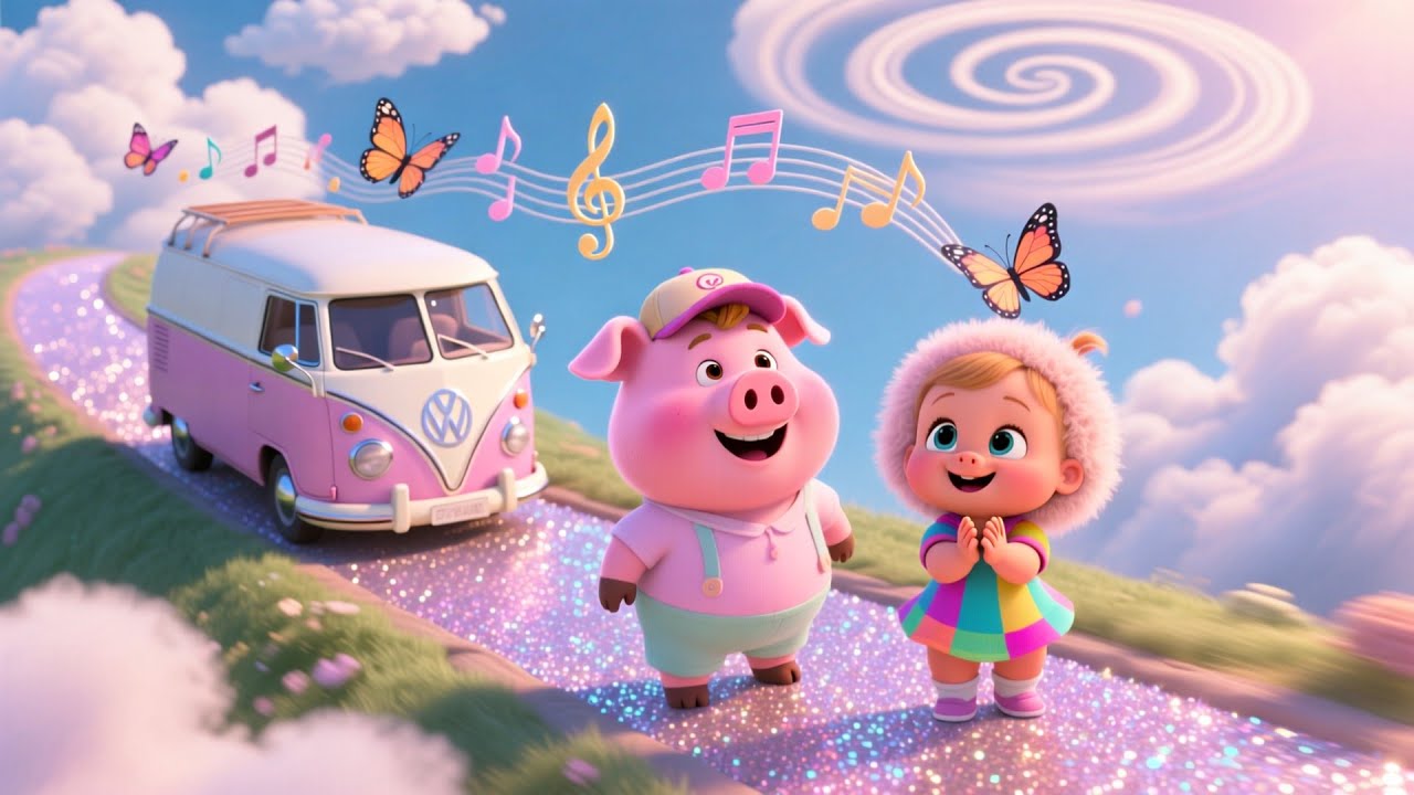Piglet’s Magic Van Ride 🐷✨🚌 | Learn ABC, 123 & Colors for Kids | Fun Preschool Adventure