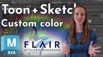 Toon & Sketch Lines - Custom color lines in Flair for Maya - Stylized Rendering