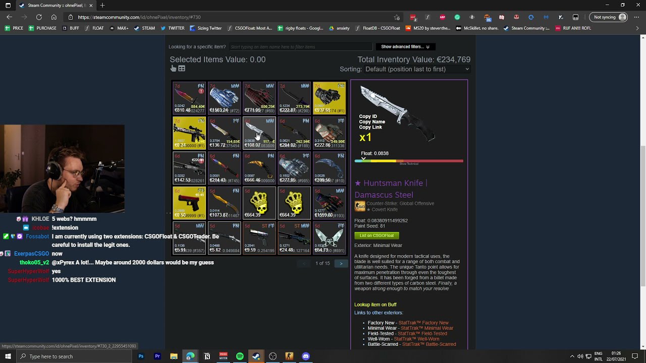 What steam extension does Ohnepixel use? : r/csgo