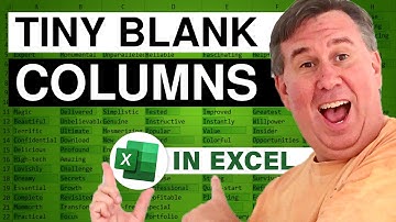 Excel - Manager Uses Tiny Blank Columns - Fill with White Font Text to Avoid Disaster - Episode 852