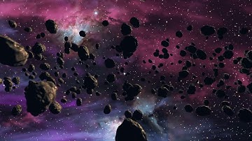 4K & HD Background,Motion Graphics Background,Copyright Free Background-Asteroids Belt Field Meteors