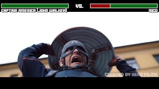 CAPTAIN AMERICA VS FLAG SMASHER NIKO FIGHT WITH HEALTHBARS | THE FALCON AND THE WINTER SOLDIER