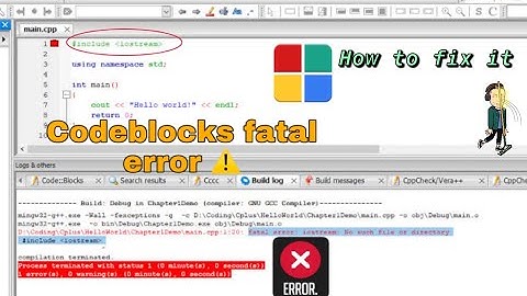 How to fix Codeblocks fatal error - Codeblocks 20.03 || Programming Bangla