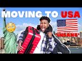 Moving to america from uk  solo travel vlog  2024