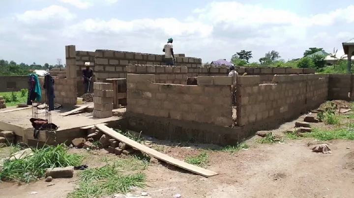 Building my 5 bedroom house in Ghana. Block laying of the the superstructure