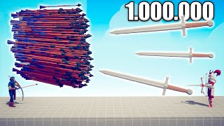 1.000.000 DAMAGE SWORD ARCHER vs EVERY GOD - TABS | Totally Accurate Battle Simulator 2023