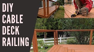 DIY Deck Cable Railing - hidden tensioners - we saved hundreds !