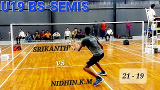 Nidhin.k.m Vs Srikanth U19 Tamilnadu Championship 2022-Erode Bs - Semis