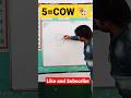 Draw a cow face from 5 number art drawing shorts viral