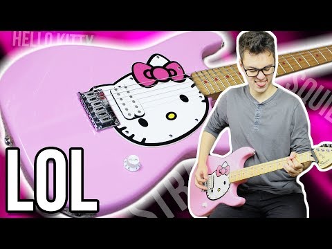 This Guitar Sucks... But I Love It!! || Squier Hello Kitty Strat Metal Demo/Review