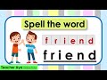 Learn how to spell some of the basic words  learn how to spell  spelling  lesson with quiz