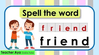 Learn how to spell some of the basic words || Learn how to spell || Spelling || Lesson with quiz screenshot 2