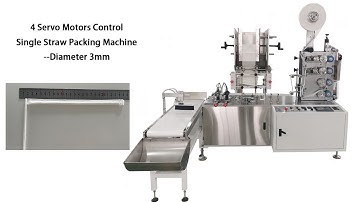 3mm 4 Servo Motor Single Straw Packing Machine
