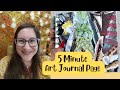 5 Minute Art Journal❤️wall decal mixed media art journal collage❤️mixed media time lapse