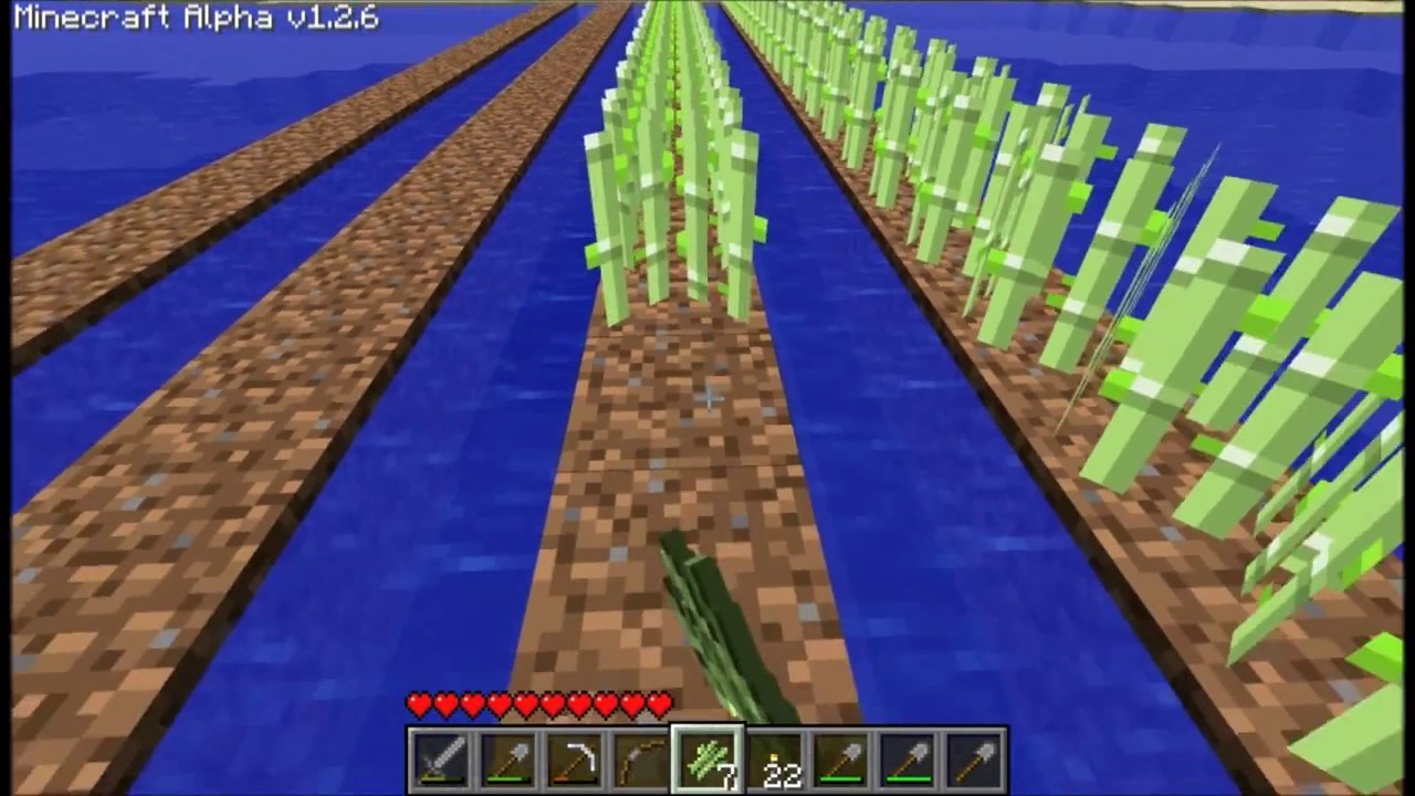 Minecraft Alpha LP #10 Sugarcane Farm! - YouTube