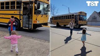 Girl Waits To Hug Big Brother Every Day School Bus Arrives