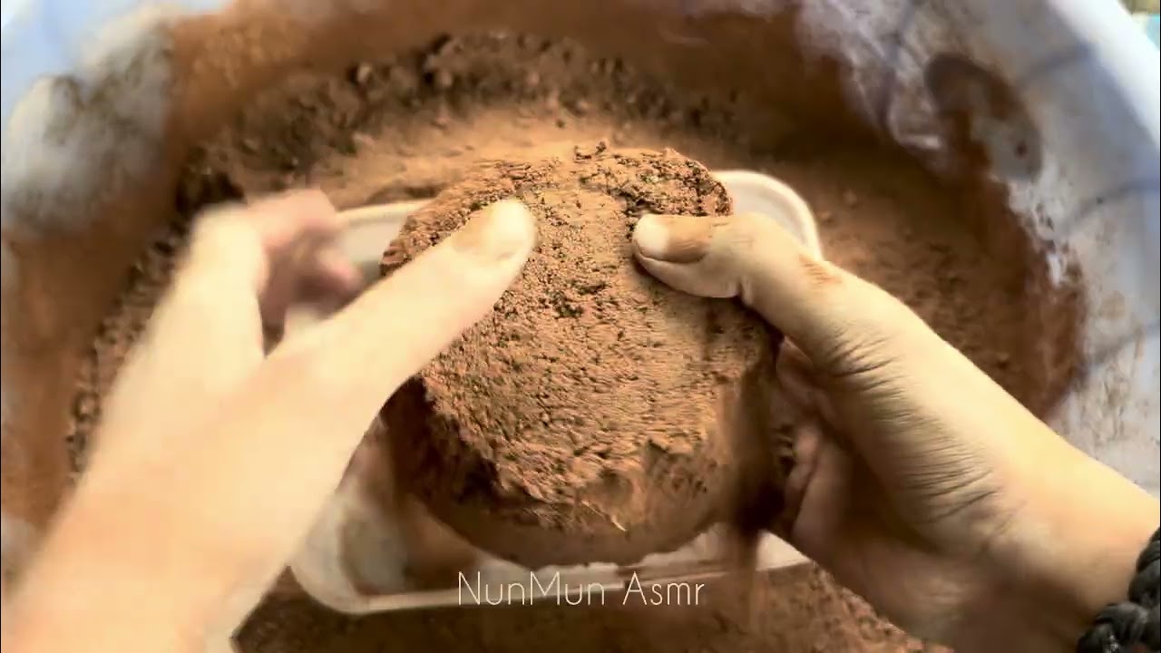 Red dirt❤️dry tub crumbling asmr satisfying 