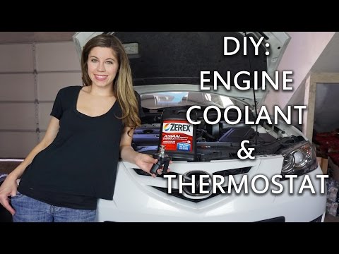 HOW TO FLUSH COOLANT AND REPLACE A THERMOSTAT!