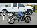 2012 GSXR 1000 Wrecked Bike Rebuild (PT. 2 Rear end Replacement/ First Ride)