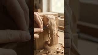🐘 Carving a Giant Elephant From a Solid Block of Wood | Satisfying Wood Sculpting
