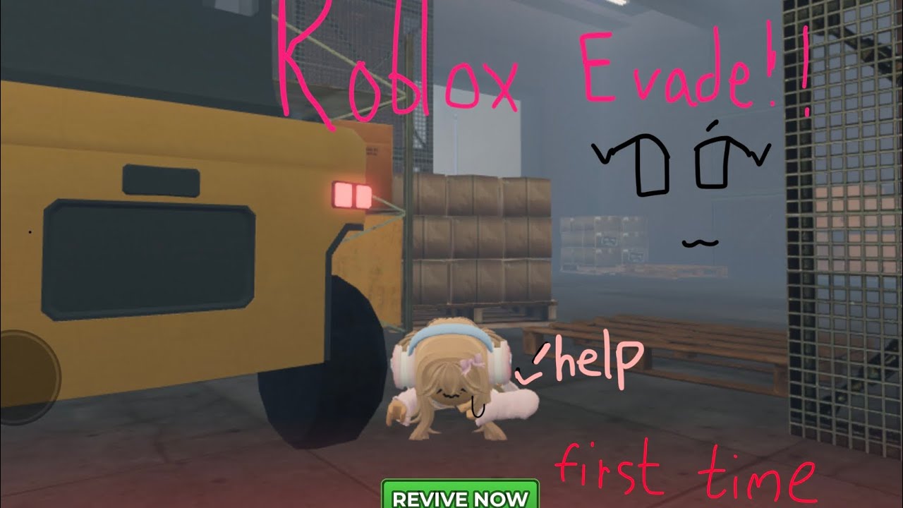 video of me playing evade for the first time and being useless!! and watching videos in a round:D