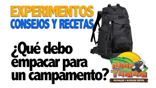 EMPACA TU MOCHILA PARA EL CAMP MUY FACIL