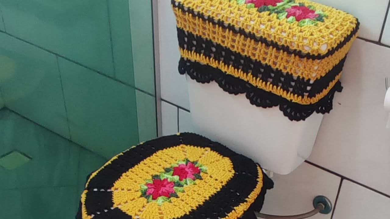 JOGO DE BANHEIRO MARY#croche #crochet 💛💛