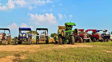 Tractor Power Test: Can This 4x4 Pull a Stuck Trolley From Deep Mud? #ballubhai