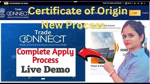Certificate of Origin/COO/Certificate of Origin from new portal/Dgft/Trade.gov.in/COo2.0 New Process