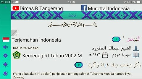 19. Surat Maryam Ayat 1-40 Abdullah Al Matrood | 1431 H Terjemah Indonesia عبدالله المطرود سورة مريم