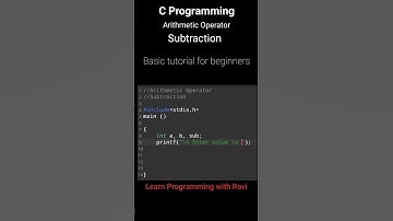 C Programming| Software Programming | Arithmetic Operator| Subtraction |#Shorts