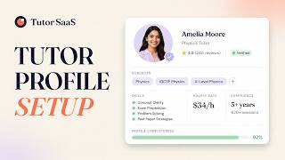 How to Create and Customize a Tutor Profile in Tutor SaaS   Profile Setup, Subjects, Skills, Experie