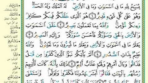سورة التغابن مكررة 3 مرات المنشاوي رحمه الله