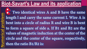 Two identical wires A and B have the same length l and carry the same current I