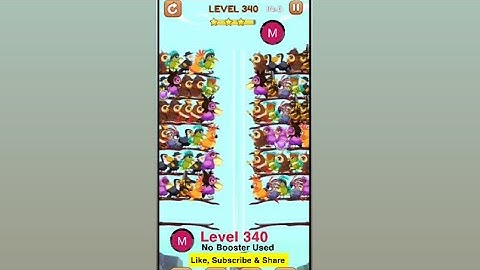 #bird #sort 2 #color #puzzle #level 340 #birdsort #colour #gaming #viral #trending #shorts #solution