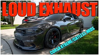 LOUDEST Dodge Charger Scat Pack 392 EXHAUST with CORSA XTREME CAT BACKS and CATLESS MIDS... 🔥🔥🔥