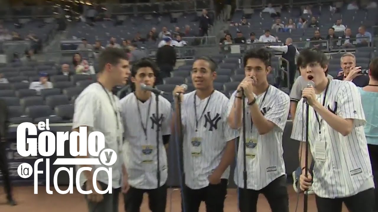 CNCO cantó en el estadio de los Yankees