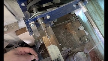 Making of a copper wound bass string by Billy at Humphrey Lees in Canterbury UK