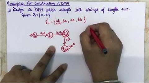 Construct a DFA where all strings are of length 2 | Design a Finite Automata.